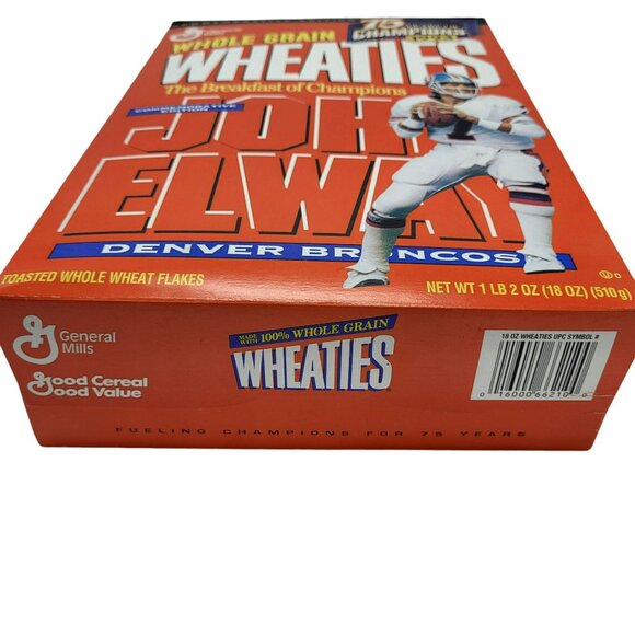 Empty Commemorative 1993 General Mills Wheaties Box John Elway Denver Broncos - Picture 6 of 9